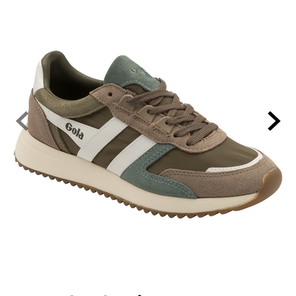 NIB Gola Chicago sneakers khaki/cappuccino/ off white US size 8 - Picture 12 of 13